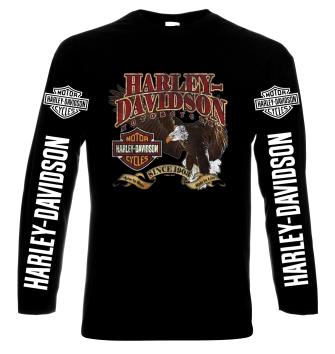 Harley Davidson, 4, men's long sleeve t-shirt, 100% cotton, S to 5XL